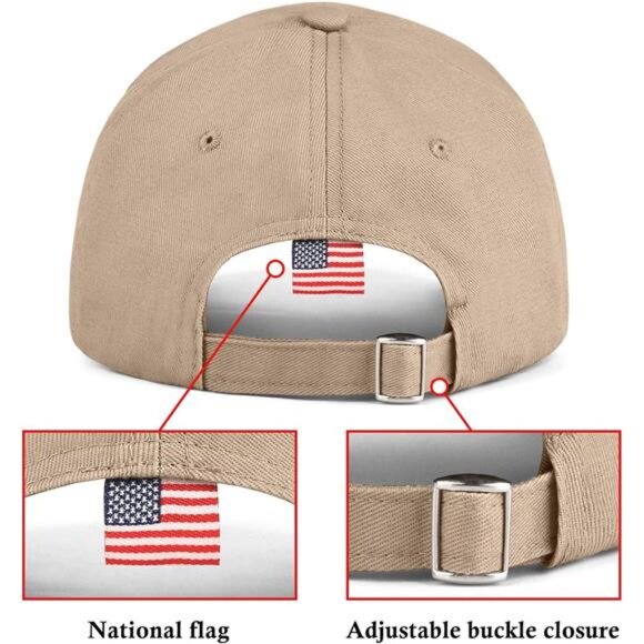 American Flag Baseball Cap Unisex Dad Hat Low Profile USA Adjustable Cotton Hat - Picture 4 of 7